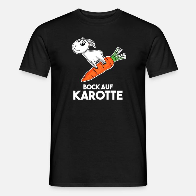 Karotte Ziege Ziegenbock - Männer T-Shirt - Schwarz