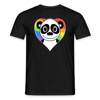 Homosexuell Regenbogen Panda LGBT - Männer T-Shirt - Schwarz - Vorne - AI Model Male 178 light (178cm)