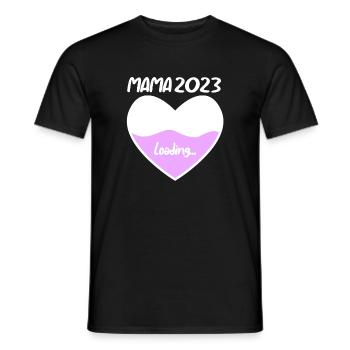 Mom 2023 Mother Pregnancy Pregnant - Men's T-Shirt - black - Front - AI Model Male 178 light (178cm)