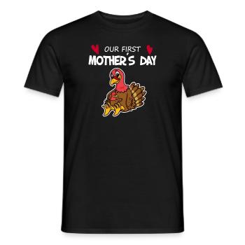 Cadeau de fête des mères - Notre première fête des mères - T-shirt homme - noir - Devant - AI Model Male 178 light (178cm)