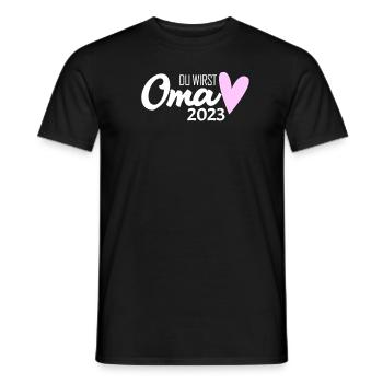 Oma 2023 - Werdende Oma 2023 - Männer T-Shirt - Schwarz - Vorne - AI Model Male 178 light (178cm)