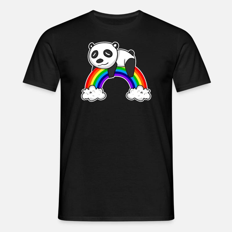 Rainbow Panda - Men's T-Shirt - black