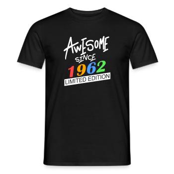 1962 - Jahrgang 1962 - Männer T-Shirt - Schwarz - Vorne - AI Model Male 178 light (178cm)