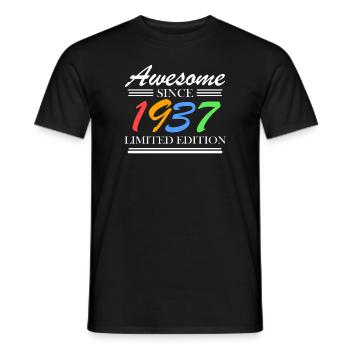 1937 - Jahrgang 1937 - Fantastisch seit 1937 - Männer T-Shirt - Schwarz - Vorne - AI Model Male 178 light (178cm)