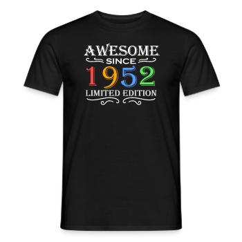1952 - Jahrgang 1952 - Fantastisch seit 1952 - Männer T-Shirt - Schwarz - Vorne - AI Model Male 178 light (178cm)