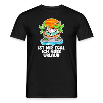 Urlaub - Männer T-Shirt - Schwarz - Vorne - AI Model Male 178 light (178cm)