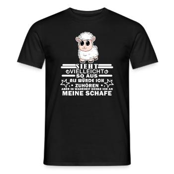 Schafe Schaf Schafzüchter Geschenk - Männer T-Shirt - Schwarz - Vorne - AI Model Male 178 light (178cm)