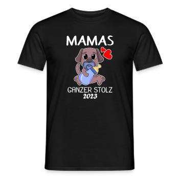 Baby 2023 - Geburt Schwanger 2023 - Baby Junge - Männer T-Shirt - Schwarz - Vorne - AI Model Male 178 light (178cm)
