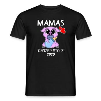Baby 2023 - Geburt Schwanger 2023 - Baby Junge - Männer T-Shirt - Schwarz - Vorne - AI Model Male 178 light (178cm)