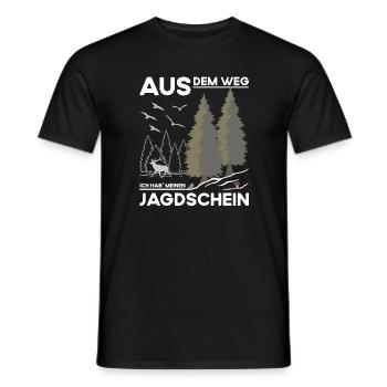 Jagdschein Bestanden - Männer T-Shirt - Schwarz - Vorne - AI Model Male 178 light (178cm)