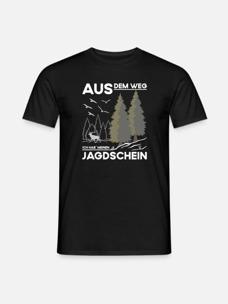 Jagdschein Bestanden - Männer T-Shirt - Schwarz