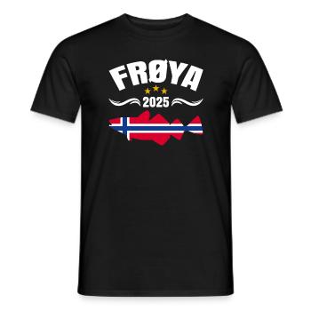 Norwegen Angeln 2025 Froya - Männer T-Shirt - Schwarz - Vorne - AI Model Male 178 light (178cm)