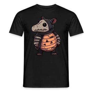 Gürteltier Halloween Lustig Zombie - Männer T-Shirt - Schwarz - Vorne - AI Model Male 178 light (178cm)
