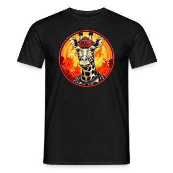 Giraffe Fire Brigade - Men's T-Shirt - black - Front - AI Model Male 178 light (178cm)