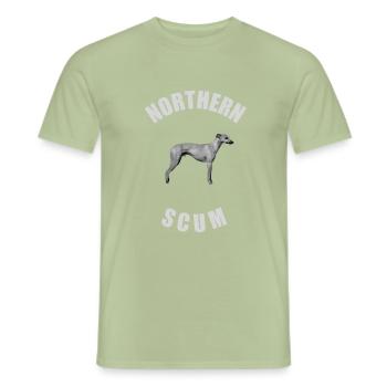 Northern Scum - Men's T-Shirt - sage - Front - AI Model Male 178 light (178cm)