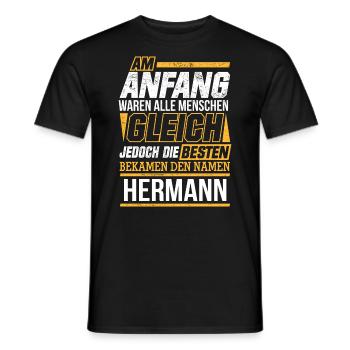 HERMANN - Die Besten - Männer T-Shirt - Schwarz - Vorne - AI Model Male 178 light (178cm)