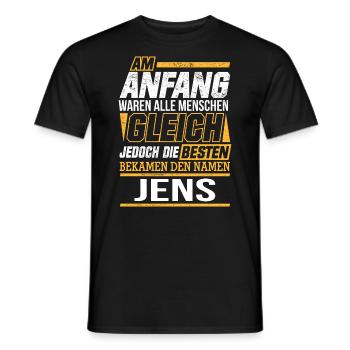 JENS - Die Besten - Männer T-Shirt - Schwarz - Vorne - AI Model Male 178 light (178cm)