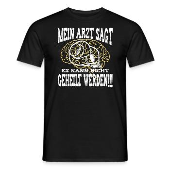 mein arzt turbo - Männer T-Shirt - Schwarz - Vorne - AI Model Male 178 light (178cm)