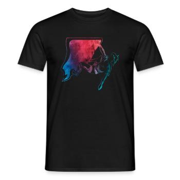 Tshirt d'escalade, bloc, hommes femmes enfants - T-shirt homme - noir - Devant - AI Model Male 178 light (178cm)