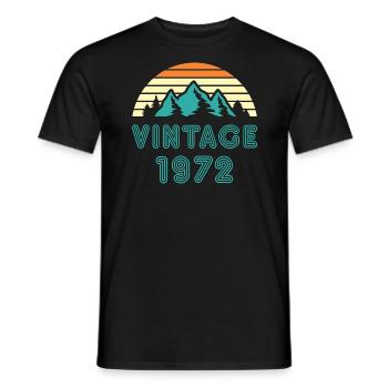 1972 Vintage - T-shirt homme - noir - Devant - AI Model Male 178 light (178cm)