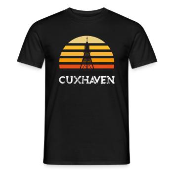 Cuxhaven Nordseestadt Cuxhaven Niedersachsen - Männer T-Shirt - Schwarz - Vorne - AI Model Male 178 light (178cm)