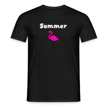 Flamingo Premium Shirt - T-shirt homme - noir - Devant - AI Model Male 178 light (178cm)