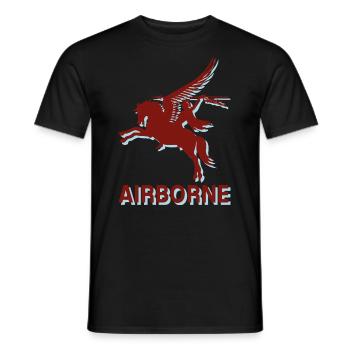 Arnhem Oosterbeek Parachute Regiment Airborne Para - Männer T-Shirt - Schwarz - Vorne - AI Model Male 178 light (178cm)