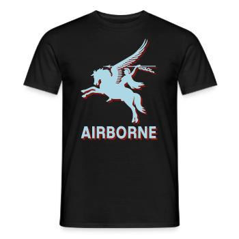 Arnhem Oosterbeek Parachute Regiment Airborne Para - Männer T-Shirt - Schwarz - Vorne - AI Model Male 178 light (178cm)