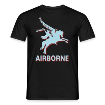 Arnhem Oosterbeek Parachute Regiment Airborne Para - Männer T-Shirt - Schwarz - Vorne - AI Model Male 178 light (178cm)