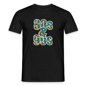 Années 80 et 90 Années 80 et 90 - T-shirt homme - noir - Devant - AI Model Male 178 light (178cm)