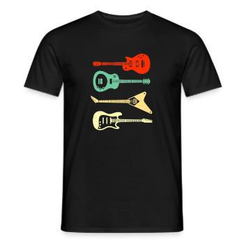 Guitar Player Gitarre - Men's T-Shirt - black - Front - AI Model Male 178 light (178cm)