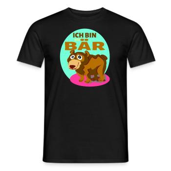 Grizzly schöner farbenfroher Bär. Ich bin ein Bär. - Männer T-Shirt - Schwarz - Vorne - AI Model Male 178 light (178cm)