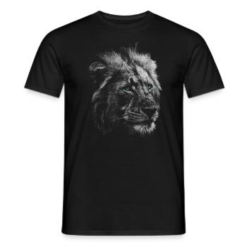 Tête de lion - T-shirt homme - noir - Devant - AI Model Male 178 light (178cm)