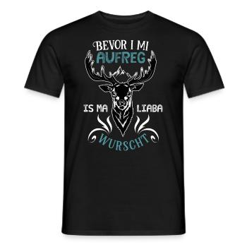 Bevor I mi aufreg is mi liaba wurscht - Männer T-Shirt - Schwarz - Vorne - AI Model Male 178 light (178cm)