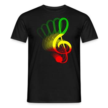 Reggae Musique Afrique Jamaica Rastafari - T-shirt homme - noir - Devant - AI Model Male 178 light (178cm)