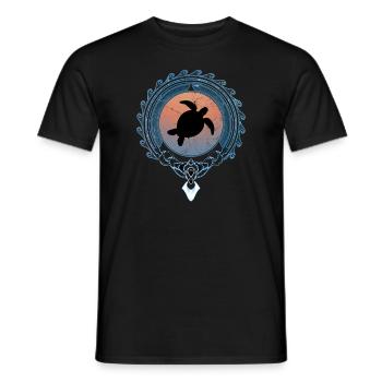 sea turtle - Men's T-Shirt - black - Front - AI Model Male 178 light (178cm)