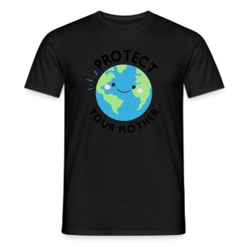 Protect your mother - T-shirt homme - noir - Devant - AI Model Male 178 light (178cm)