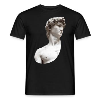 David | Michelangelo di Lodovico Buonarroti Simoni - Männer T-Shirt - Schwarz - Vorne - AI Model Male 178 light (178cm)