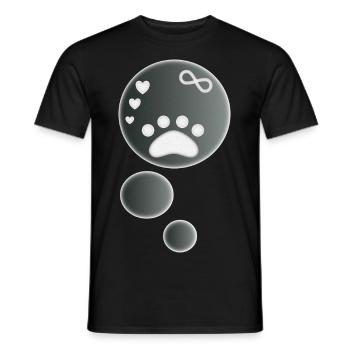 Animal Thoughts - Men's T-Shirt - black - Front - AI Model Male 178 light (178cm)