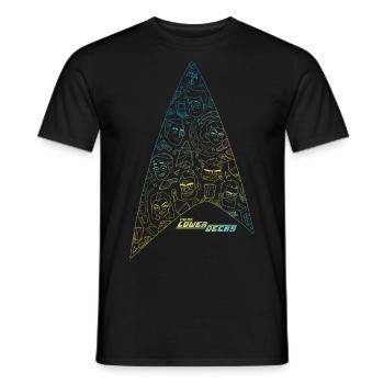 Star Trek Lower Decks Logo - Männer T-Shirt - Schwarz - Vorne - AI Model Male 178 light (178cm)