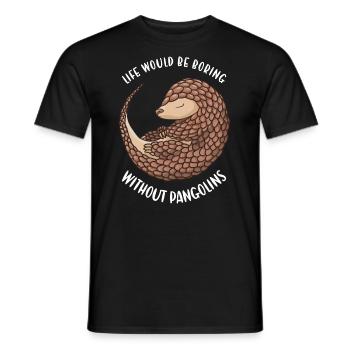 La vie serait ennuyeuse sans pangolins pangolin - T-shirt homme - noir - Devant - AI Model Male 178 light (178cm)