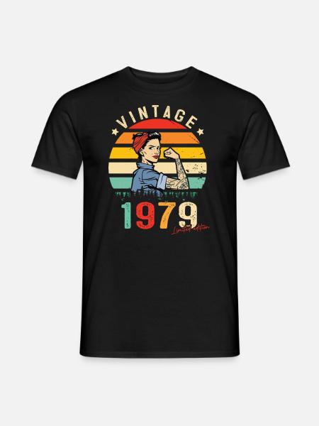 1979 Vintage Édition limitée Cadeau Femmes - T-shirt homme - noir