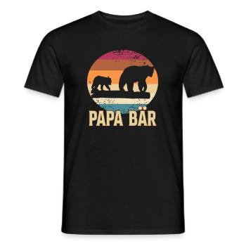 Papa Bear - Vater Stolzer Papa Familie - Männer T-Shirt - Schwarz - Vorne - AI Model Male 178 light (178cm)