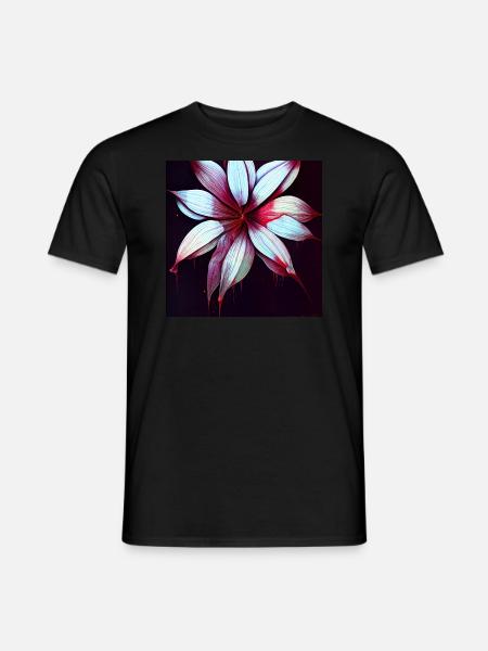 Red Flower - Männer T-Shirt - Schwarz
