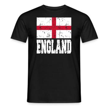 England - Men's T-Shirt - black - Front - AI Model Male 178 light (178cm)