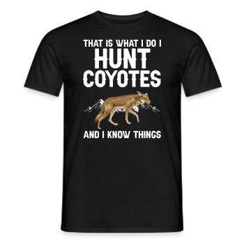 Conception de coyote pour les réacteurs de coyote - T-shirt homme - noir - Devant - AI Model Male 178 light (178cm)