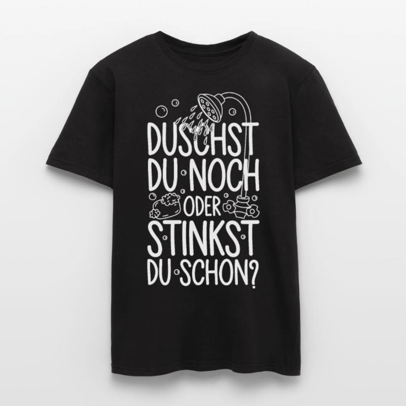 Duschst du noch oder stinkst Du schon? Winter Männer T-Shirt