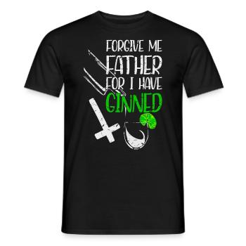 Forgive Me Father For I Have Ginned - Männer T-Shirt - Schwarz - Vorne - AI Model Male 178 light (178cm)
