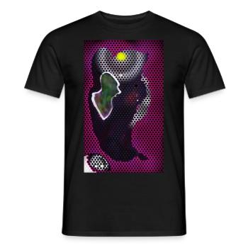 Man in the moonlight - Men's T-Shirt - black - Front - AI Model Male 178 light (178cm)