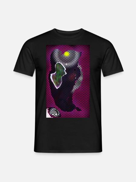 Man in the moonlight - Men's T-Shirt - black